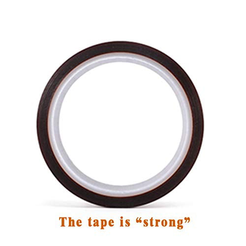 High Temperature Tape Heat Resistant Tape Heat Transfer Tape for Sublimation No Residue 10mm x 33M 108ft (Yellow-2 Roll)