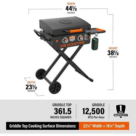 Blackstone - On the Go 22-in. Outdoor Griddle - Black