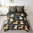 thumbnail image 2 of Feelyou Cute Dalmatian Animal Bedding Comforter Set 7pcs, Kawaii Cartoon Dog King Bedding Sets, Teens Kids Boys Girls Reversible Bed Sheets, Microfiber Bedroom Decor, 2 of 7
