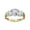 Yellow Gold, variant on Three Stone Anniversary Wedding Infinity Rings for Women Center 7.5MM Cushion Cut Lab Created Moissanite Engagement Ring Jewelry Gift for Her In 14K Solid Yellow Gold Size 6
