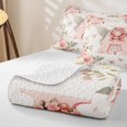 thumbnail image 4 of Erosebridal Kawaii Elf Twin Quilt Set for Girls, Flower Monogrammed A Twin Coverlet Set, 2-Piece 1 Quilt and 1 Pillowcase, 4 of 7