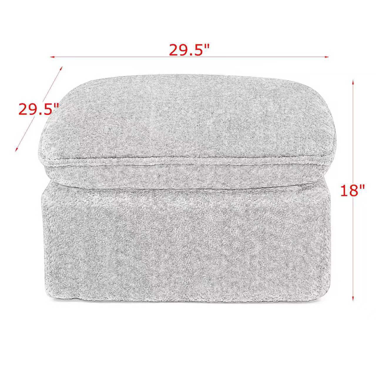 107" L Shaped Sectional Sofa 7 Seat Cloud Couch Boucle Fabric Modular Sofa with Ottoman Deep Seat Comfy Couch for Living Room, Green