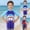 12Red, variant on Boys One Piece Swimsuit Whale Dolphin Bathing Suit Zipper Rash Guard Kid Short Sleeve Swimwear Shark Beach Wear UPF50+