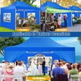 thumbnail image 3 of Hoteel 10x15 Heavy Duty Canopy Tent with 4 Sidewalls,Pop up Canopy for Parties Wedding,Commercial Easy up Gazebo with Roller Bag,UV 50+ &,Blue, 3 of 12