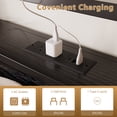 thumbnail image 3 of Ktaxon Twin XL Size Bed Frame with Charging Station & LED Storage Headboard, Metal Platform Bed Frame with 4 Underbed Drawers for bedroom, Black, 3 of 8