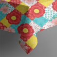 thumbnail image 4 of Pioneer Flower Floral Print Pattern Rectangle Tablecloth 60"x120", Waterproof Polyester Table Cloth, Wipeable Spillproof for Dining Camping Indoor Outdoor, 4 of 6