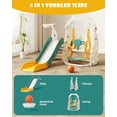thumbnail image 6 of YUFU 4-in-1 Toddler Slide & Swing Set for Kids Age 1-3 with Basketball Playground Slide Indoor Outdoor Playset, 6 of 9