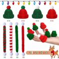 thumbnail image 2 of Dalrosia 60pcs Mini Knitting Hats and Mini Christmas Scarf Set, Mini Knitting Doll Hat Scarf Santa Knit Hat Scarf Christmas Tree Ornaments for DIY Craft Art Doll Decoration, 2 of 6