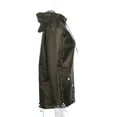 thumbnail image 4 of Women Hooded Thick Jacket Long Sleeve Drawstring Windbreaker Spring Autumn Outdoor Coat, 4 of 7