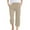 Khaki, variant on SwiftWear Casual Straight-Leg Capri Pants for Women - Cotton Blend Drawstring Waist Capris with Pockets, Relaxed Fit S-3XL
