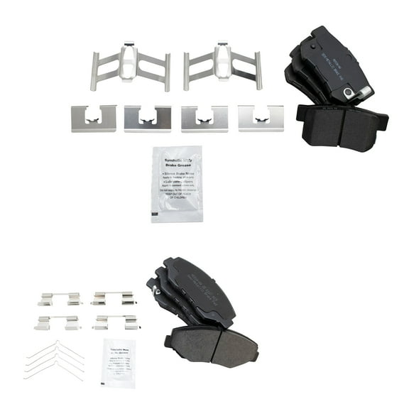 TRQ Posi Semi-Metallic Brake Pad Front & Rear Kit for Honda CR-V Element Pilot BFA14315
