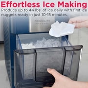 Frigidaire Gallery 44 lbs. Nugget Ice Maker, Self-Cleaning Countertop Soft Pellet Ice Machine with Touchscreen Controls, Navy