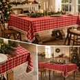 thumbnail image 4 of Christmas Plaid Tablecloth, Tartan Checkered Table Cover, Farmhouse Holiday Dining Decor, Christmas Party Gift, 4 of 7