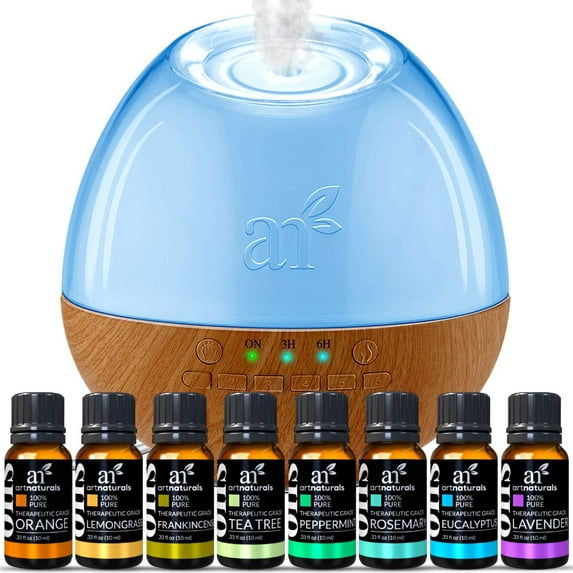 Artnaturals Essential Oil and Sound Machine Diffuser Set (300 ml Tank / 8 x 10 ml)