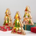 thumbnail image 3 of 1 Pcs Wooden Christmas Table Lamp for Christmas, Christmas Decorations Wooden Lighted Christmas Tree Decoration LED Christmas Tree Mall Window Decoration, 3 of 3