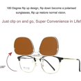 thumbnail image 5 of 1 clip para gafas de sol, clip para gafas de sol polarizadas para mujeres y hombres, gafas de sol abatibles antirreflejos, 5 of 5
