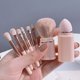 thumbnail image 5 of Juego de 8 brochas de maquillaje de cerdas suaves, retráctiles, para polvos, mini brochas de maquillaje portátiles para viajes, color de piel claro., 5 of 14