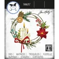 thumbnail image 3 of 2024 Nueva corona navideña con copos de nieve y Papá Noel, troqueles de corte de metal, manualidades de papel para álbumes de recortes, plantillas de tarjetas de álbum hechas a mano, troqueles de cort, 3 of 5