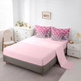 thumbnail image 5 of jejeloiu Kawaii Ribbon Bow 7-Piece Bedding Comforter Set,Pink Silver Glitter Print King Bedding Sets For Girl Kids Reversible, 5 of 8