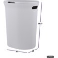 thumbnail image 2 of Superio Ribbed Style Laundry Hamper and Laundry Basket (2 Pack, White Smoke), 2 of 5