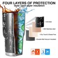 thumbnail image 7 of 30oz Black Halloween Dancing Skeleton Pattern Tumblers Stainless Steel Tumbler with Lid and Straw,Vacuum Insulated Double Wall Travel Tumbler Cups Mug with Cleaning Brush for Coffee,Tea, 7 of 7