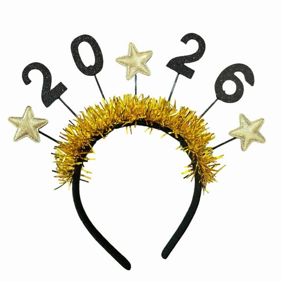 Sunxin Party Supplies 2026 Headband New Year Accessories for Women Girls Winter Christmas Non Headbands, One Hair Band