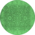 thumbnail image 1 of Ahgly Company Indoor Round Oriental Emerald Green Industrial Area Rugs, 6' Round, 1 of 4