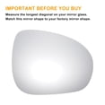 thumbnail image 3 of Unique Bargains Right Passenger Side Rearview Mirror Glass Replacement Convex Heated White Glass w/ Back Fit for Fiat, 3 of 6