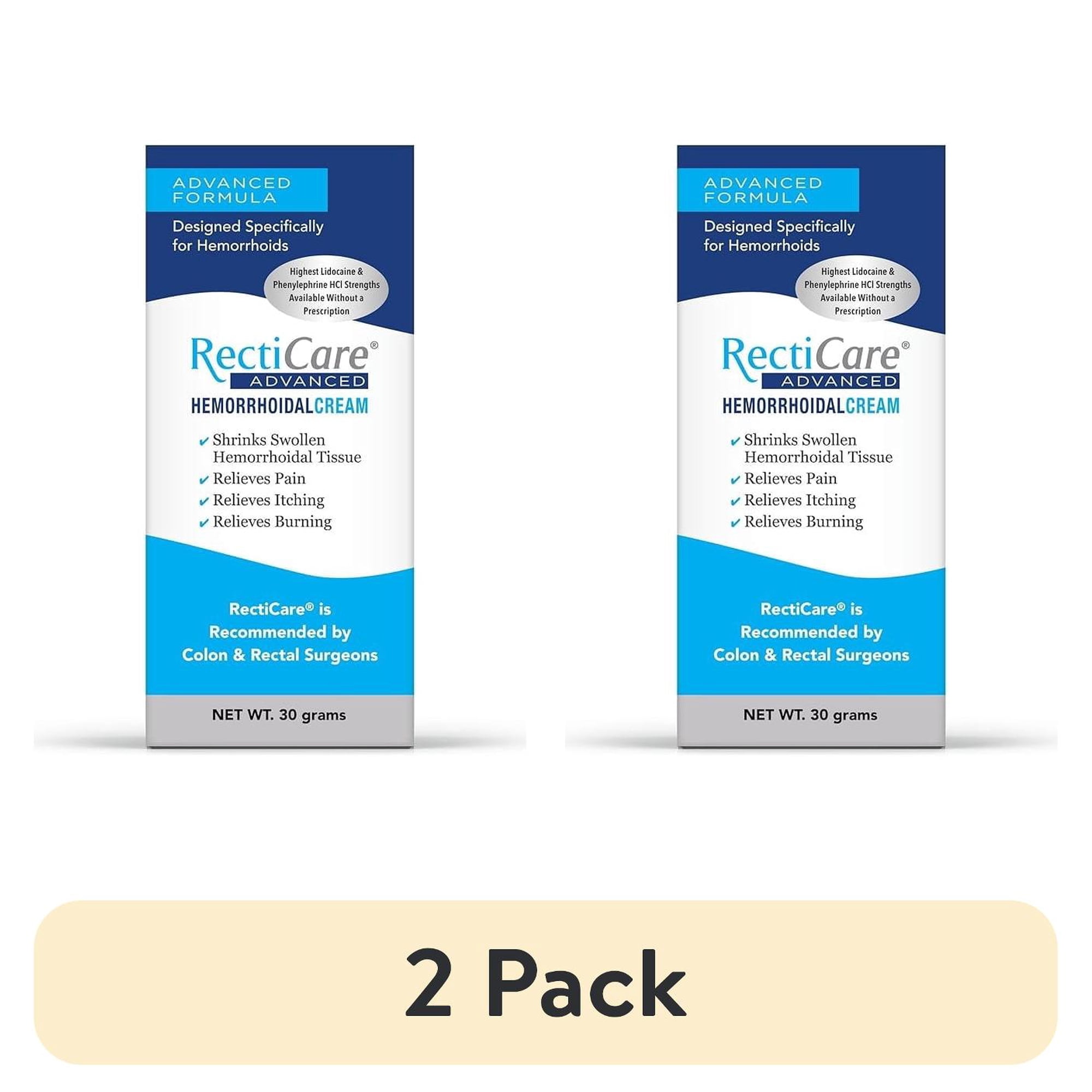 (2 pack) Recticare Advanced Hemorrhoidal Cream, 30 Grams