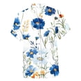 thumbnail image 4 of Raeneomay Button Down Shirts Loose Summer Tops for Women Women's Short Sleeved Fashionable Printed T-Shirt Cardigan Loose and Women's Summer Casual Shirt Top, 4 of 4