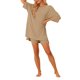 thumbnail image 2 of Conjunto de lounge oversized INSPIRE CHIC para mujer, sudaderas de entrenamiento, camiseta con pantalones cortos de ciclista, conjuntos talla L, color caqui, 2 of 6