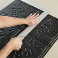 thumbnail image 4 of Genesis 2ft x 2ft Black Antique Ceiling Tiles - Easy Drop-in Installation - Waterproof, Washable and Fire-Rated - High-Grade PVC to Prevent Breakage - Package of 12 Tiles, 4 of 6