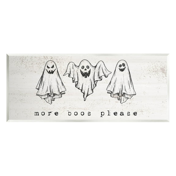 Stupell Industries More Boos Please Scary Ghosts Graphic Art Unframed Art Print Wall Art, Design by Lil' Rue