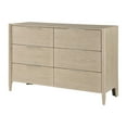 thumbnail image 3 of Benjara Maty Dresser, 58 Inch, 6 Drawers, Light Oak Brown Ceruse, Nickel Pulls, 3 of 6