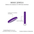 thumbnail image 5 of Rosec Jewels Natural Amethyst Full Eternity Band Ring - Princess Cut Amethyst Ring for Women - AAA Quality - Ready to Gift, 14K White Gold, US 11.50, 5 of 6