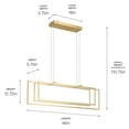 thumbnail image 2 of Elan Lighting - Jestin - 130W 3 LED Linear Chandelier In Minimalist Style-12.75, 2 of 13