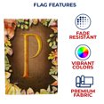 thumbnail image 5 of America Forever Fall Monogram House Flag Letter P 28 x 40 inches Double Sided, Pumpkin Autumn Leaves Harvest Seasonal Outdoor Decor, Holiday Outside Yard Decorations, 5 of 5