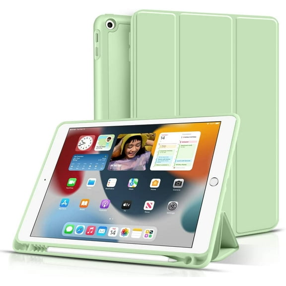 Timoom Case for iPad 9th/8th/7th Generation 10.2" 2021, 2020, 2019 with Pencil Holder, Auto Sleep/Wake, Slim Soft TPU Silicone Back Protect for iPad 10.2 inch 9th Gen 8th Gen 7th Gen Case