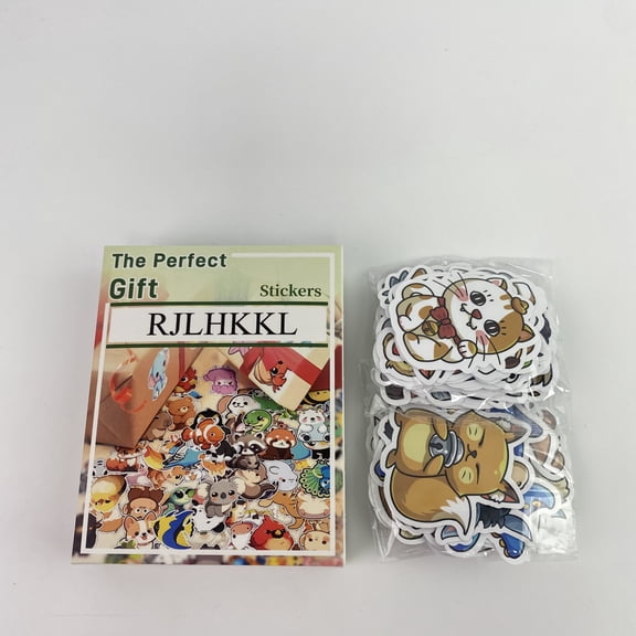 RJLHKKL Stickers,Cute Boxed DIY Decoration Mini Size Bear Theme Adhesive Paper Stickers for cars  - 50pcs