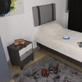 thumbnail image 2 of Cabecera de cama Individual NORVAL Bora Flotante moderno estructura de madera altura ajustable, 2 of 5