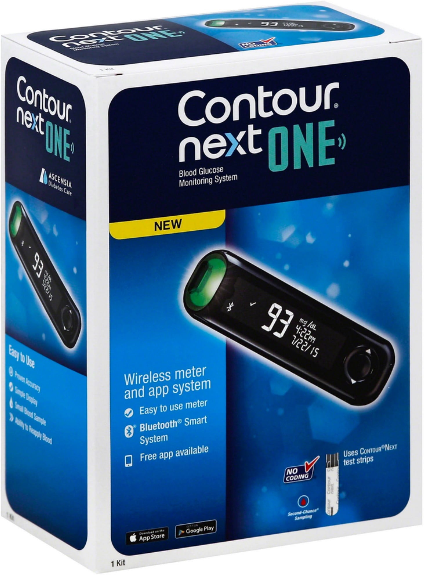 2 Pack CONTOUR Next One Blood Glucose Monitoring System