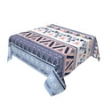 thumbnail image 2 of YFYANG Square Polyester Table Cloth, 54" x 54" Reusable Table Cover Kitchen Dining Room Purple Aztec Stripe Decorative Tablecloths for Tables of 2-4 People, 2 of 8
