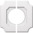 thumbnail image 2 of Ekena Millwork CMP12LE2-06000 12 Pouces OD x 6 Pouces ID Carré Locke Architectural Grade Médaillon de Plafond Contemporain PVC - 2 Pièces, 2 of 4