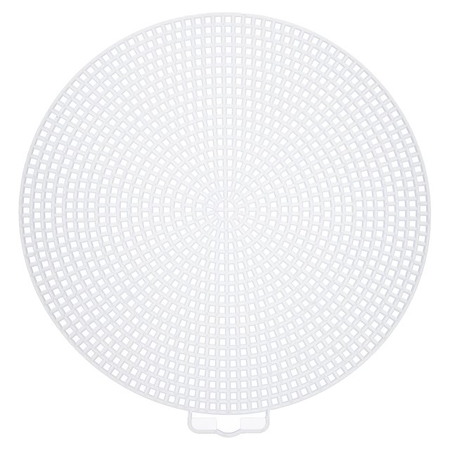 Unique Bargains 15pcs 7' Plastic Mesh Canvas Sheet 13 Count Round Needlepoint Blank Canvas for Embroidery, White