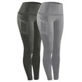 thumbnail image 2 of LEKWK Yoga Pants with Pockets for Women 2 Pieces Stretchy High Waisted Pants Butt Lifting Leggings Butter Soft Leggings Casual Workout Leggings Joggers Activewear Sports Athletic Comfy Pants, 2 of 7