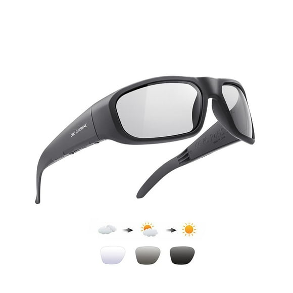 OhO Lunettes Intelligentes, Lunettes de Soleil Polarisées avec Haut-Parleur Bluetooth, Protection UV Athlétique/extérieure et Contrôle Vocal, Unisexe (Lentille Transitionnelle)