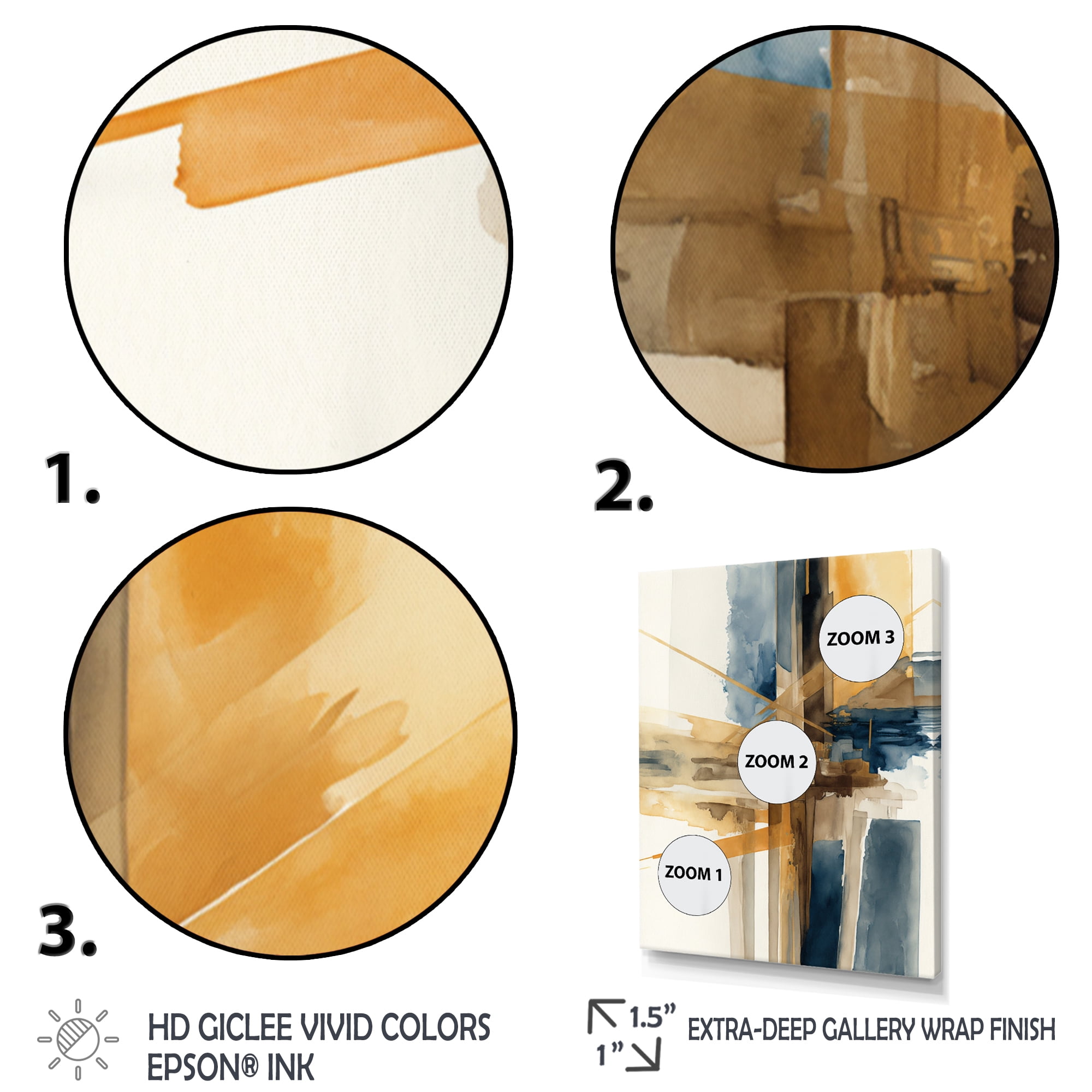 Designart Modern Watercolor Abstract I Canvas Wall Art
