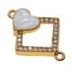 thumbnail image 4 of 1 pieza de latón cuadrados conectores de de colgantes collar accesorios de fabricación de joyas conector para suminist Oro + blanco, 4 of 6