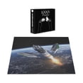 thumbnail image 5 of Ambesonne Outer Space Jigsaw Puzzle, Spacecraft Cosmos, Heirloom-Quality Fun Activity for Family Durable Cardboard, 1000 pcs, Black Grey Blue, 5 of 5