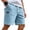 AU21-Light Blue, variant on Men'S Casual Waffle Shorts Lightweight Elastic Waist Drawstring Summer Beach Big And Tall Bermuda Shorts Khaki 2XL
